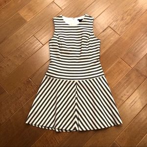 Theory Alaqua Women’s Drop Waist Fit & Flair Striped Dress Sz 6 NEW with Tags